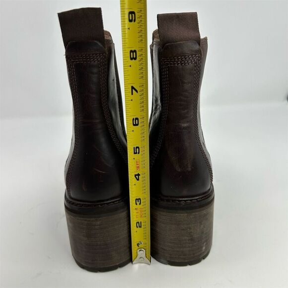 Timberland Sienna High Chelsea Boots Brown Burgundy Leather Size 11 Slip-On - Picture 9 of 14